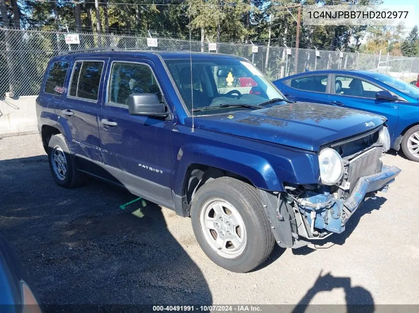 1C4NJPBB7HD202977 2017 Jeep Patriot Sport Fwd