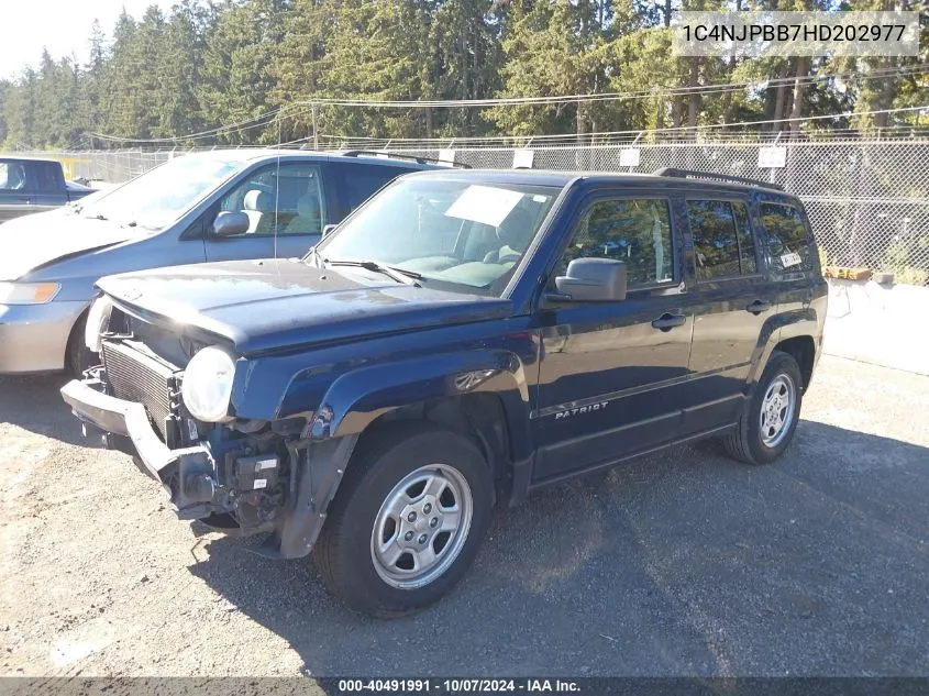 1C4NJPBB7HD202977 2017 Jeep Patriot Sport Fwd