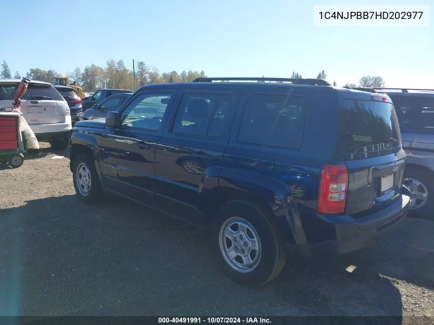 1C4NJPBB7HD202977 2017 Jeep Patriot Sport Fwd