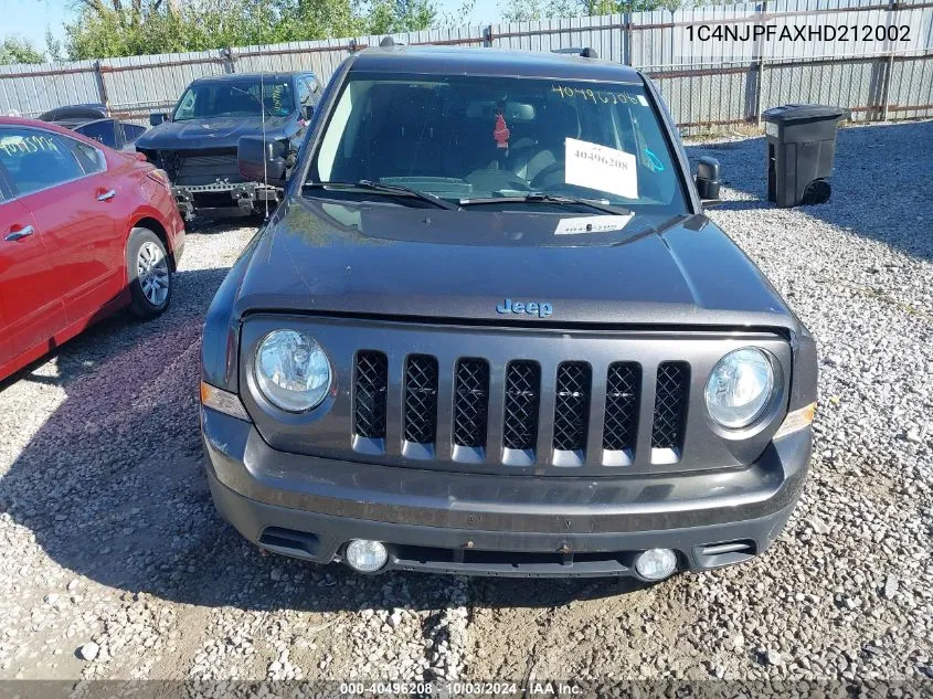 1C4NJPFAXHD212002 2017 Jeep Patriot High Altitude Fwd