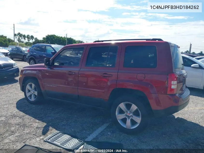 1C4NJPFB3HD184262 2017 Jeep Patriot Latitude Fwd