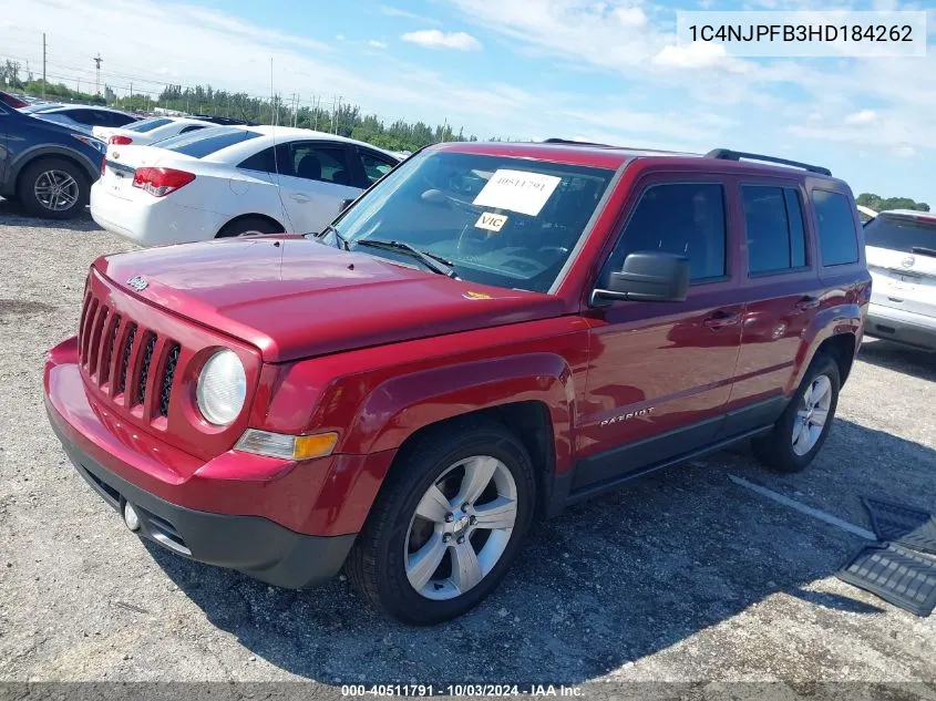 2017 Jeep Patriot Latitude Fwd VIN: 1C4NJPFB3HD184262 Lot: 40511791