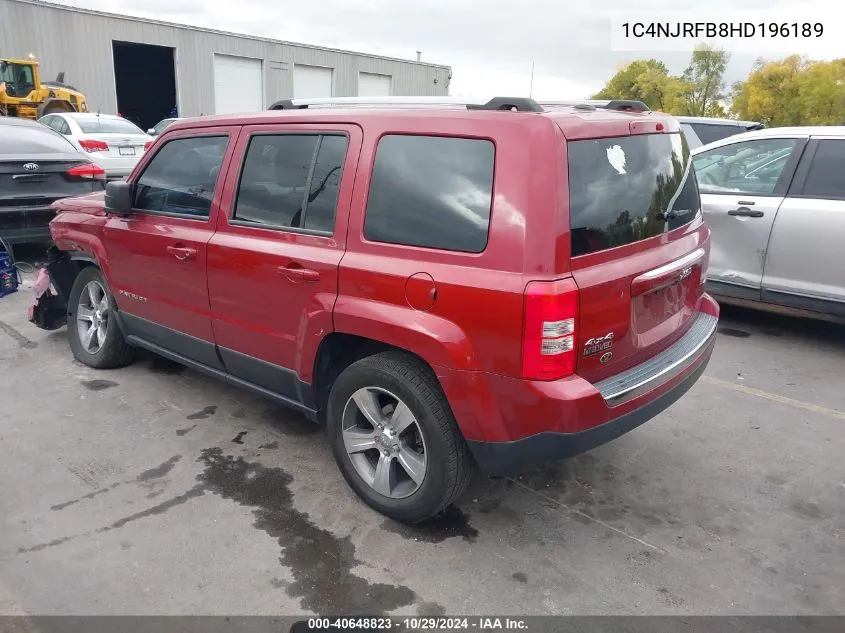 1C4NJRFB8HD196189 2017 Jeep Patriot High Altitude 4X4