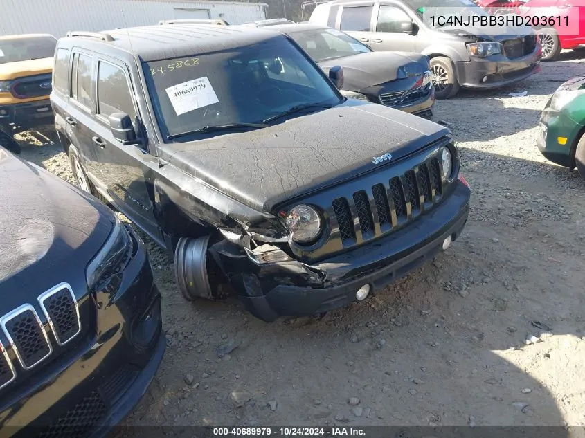 1C4NJPBB3HD203611 2017 Jeep Patriot Sport Fwd