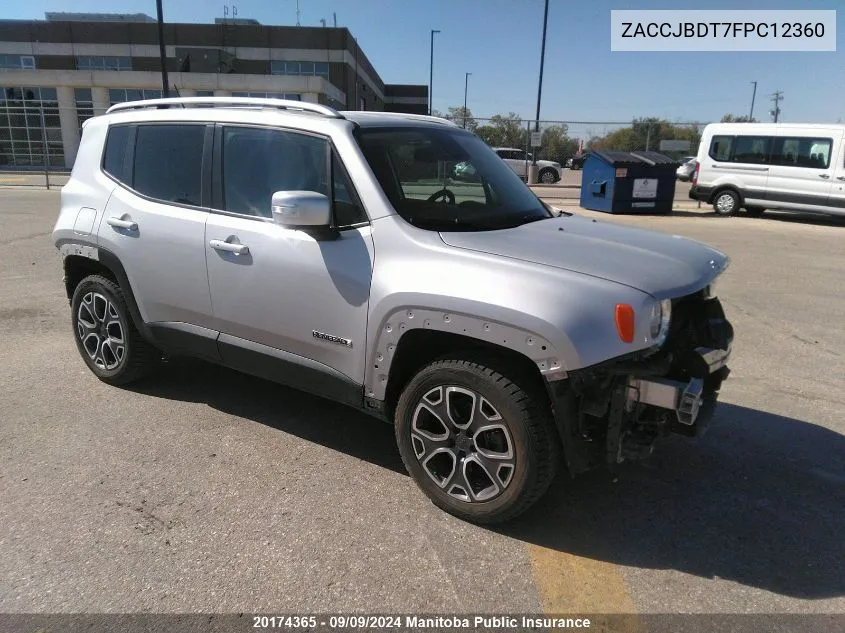 ZACCJBDT7FPC12360 2015 Jeep Renegade Limited