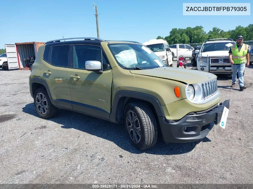 2015 Jeep Renegade Limited VIN: ZACCJBDT8FPB79305 Lot: 39529171