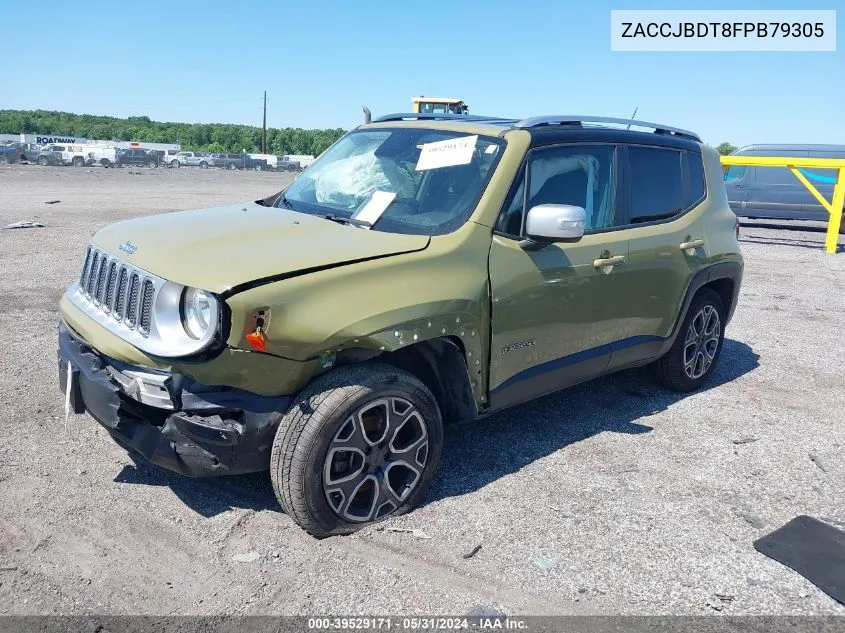 2015 Jeep Renegade Limited VIN: ZACCJBDT8FPB79305 Lot: 39529171