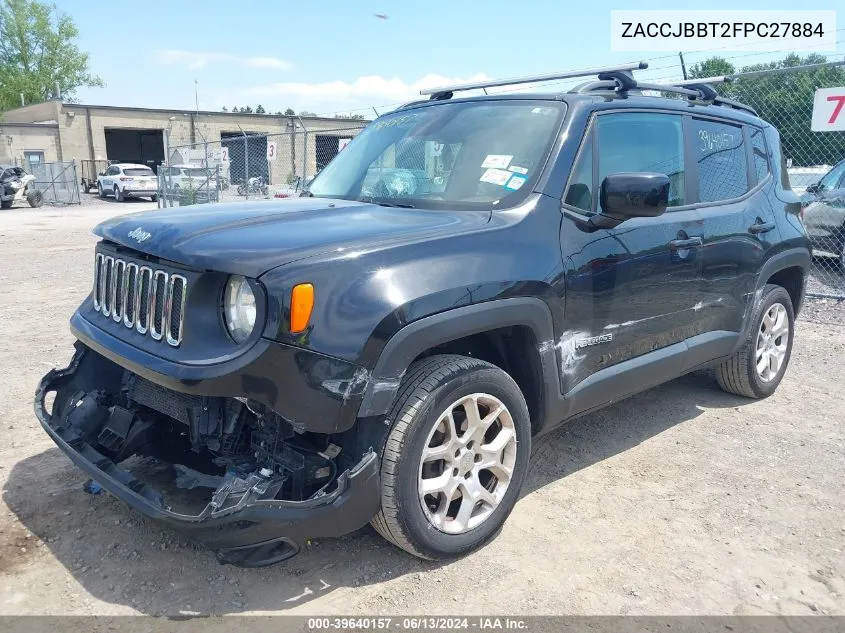 2015 Jeep Renegade Latitude VIN: ZACCJBBT2FPC27884 Lot: 39640157