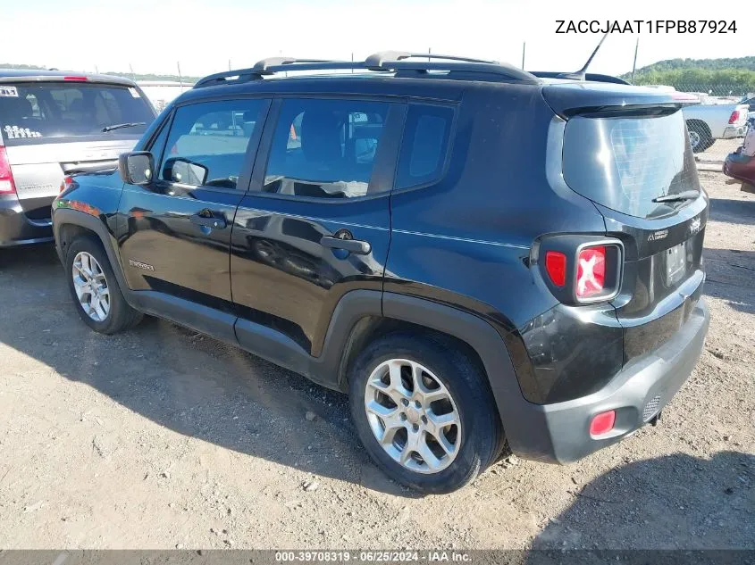 2015 Jeep Renegade Sport VIN: ZACCJAAT1FPB87924 Lot: 39708319