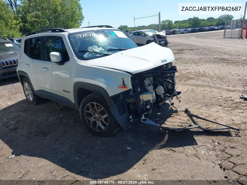 2015 Jeep Renegade Latitude VIN: ZACCJABTXFPB42687 Lot: 39745770