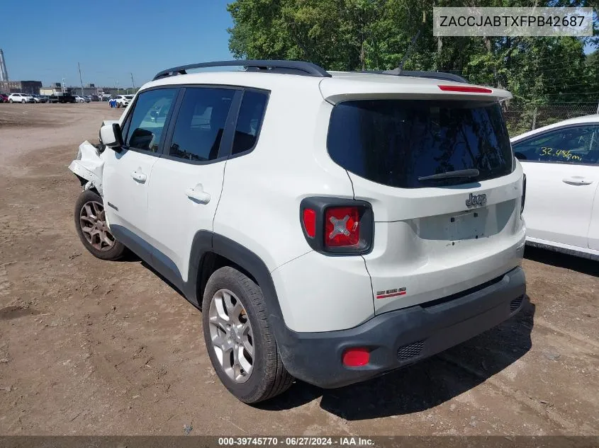 2015 Jeep Renegade Latitude VIN: ZACCJABTXFPB42687 Lot: 39745770