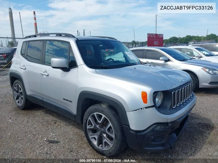 2015 Jeep Renegade Latitude VIN: ZACCJABT9FPC33126 Lot: 39790100