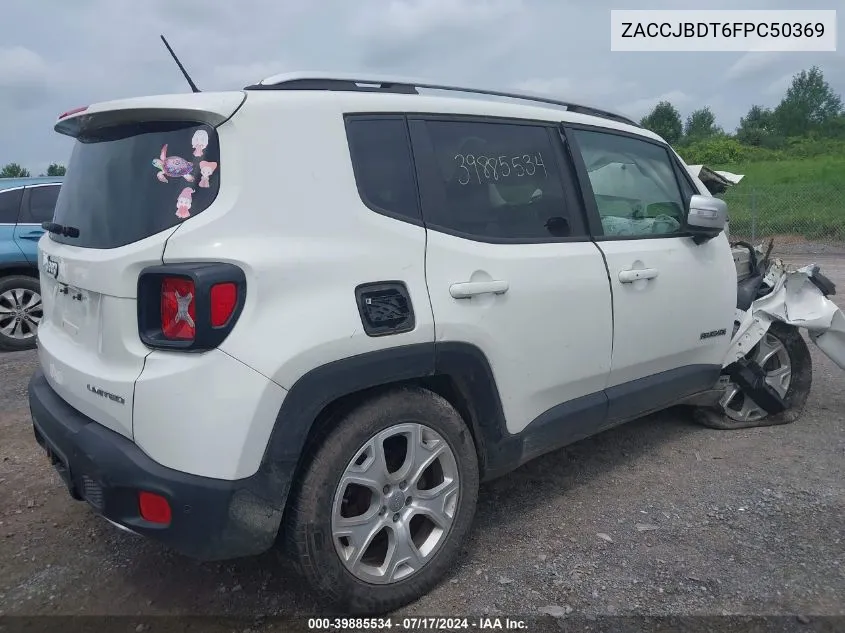 2015 Jeep Renegade Limited VIN: ZACCJBDT6FPC50369 Lot: 39885534