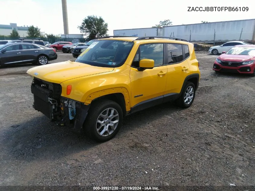 2015 Jeep Renegade Latitude VIN: ZACCJBBT0FPB66109 Lot: 39921230