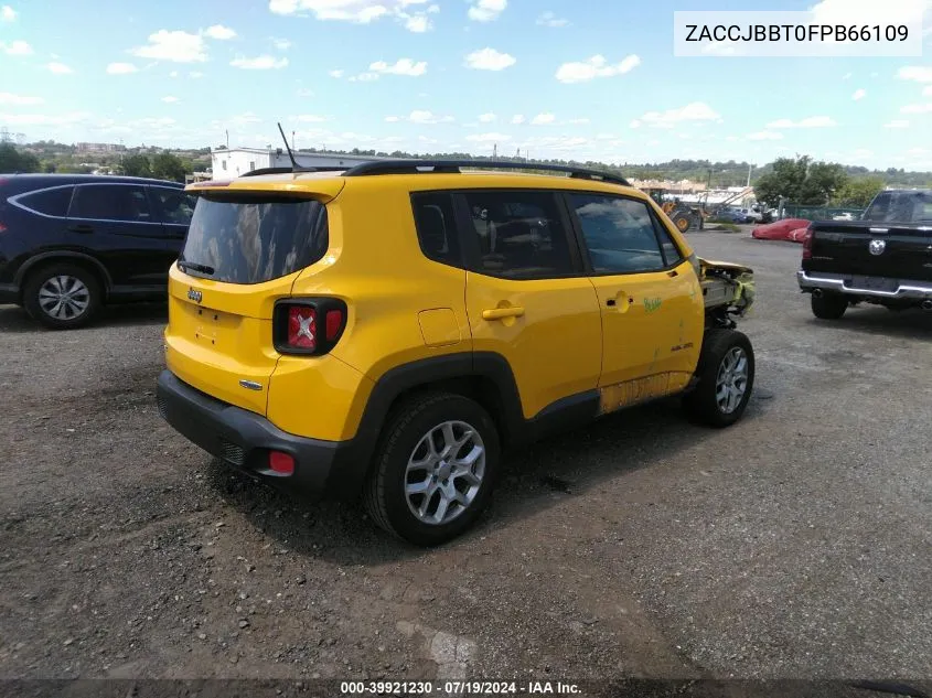 2015 Jeep Renegade Latitude VIN: ZACCJBBT0FPB66109 Lot: 39921230