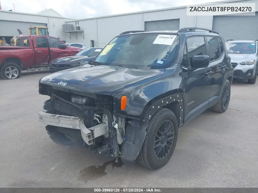 2015 Jeep Renegade Latitude VIN: ZACCJABT8FPB24270 Lot: 39960120