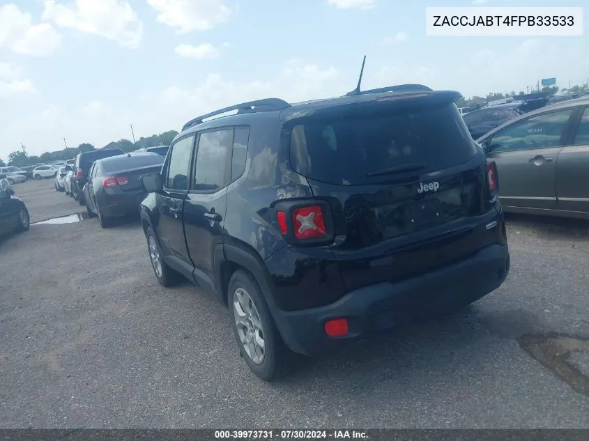 2015 Jeep Renegade Latitude VIN: ZACCJABT4FPB33533 Lot: 39973731