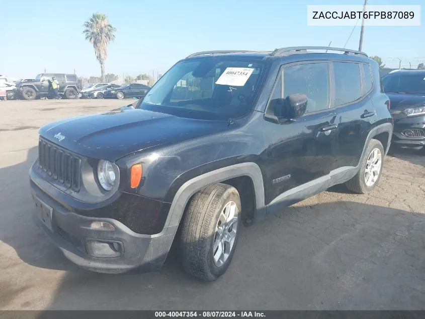 2015 Jeep Renegade Latitude VIN: ZACCJABT6FPB87089 Lot: 40047354