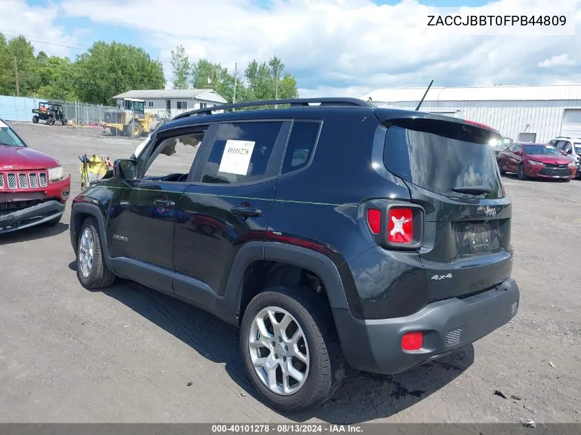 2015 Jeep Renegade Latitude VIN: ZACCJBBT0FPB44809 Lot: 40101278