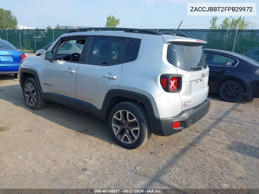 2015 Jeep Renegade Latitude VIN: ZACCJBBT2FPB29972 Lot: 40145877