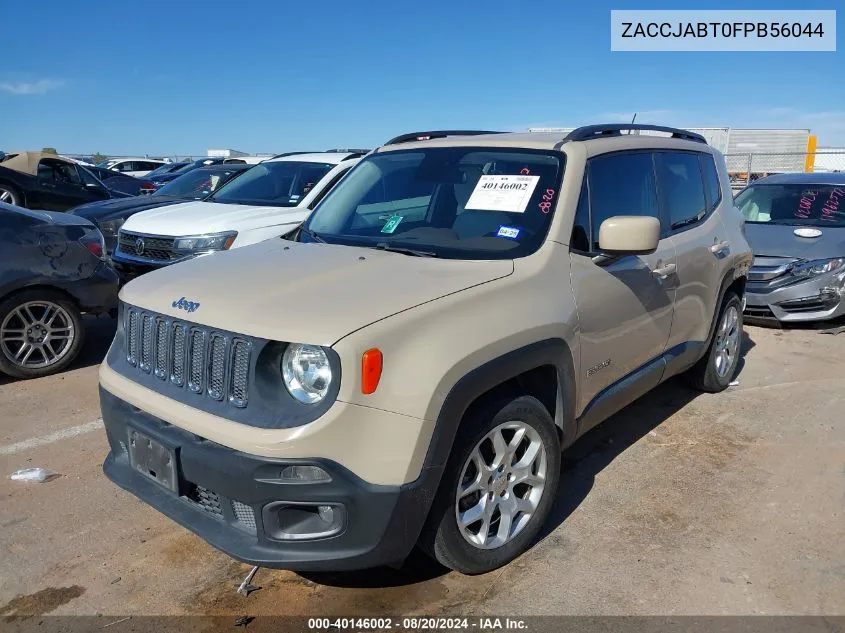 2015 Jeep Renegade Latitude VIN: ZACCJABT0FPB56044 Lot: 40146002