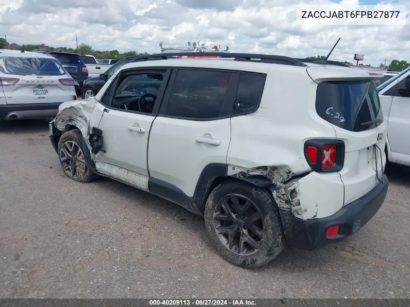 2015 Jeep Renegade Latitude VIN: ZACCJABT6FPB27877 Lot: 40209113