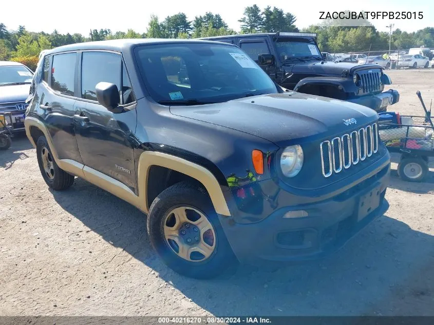 2015 Jeep Renegade Sport VIN: ZACCJBAT9FPB25015 Lot: 40216270