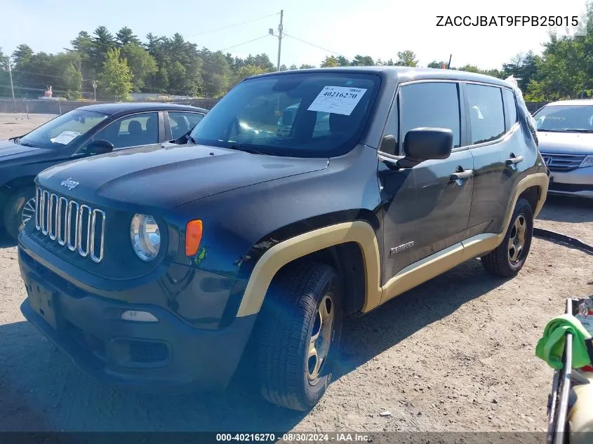 2015 Jeep Renegade Sport VIN: ZACCJBAT9FPB25015 Lot: 40216270