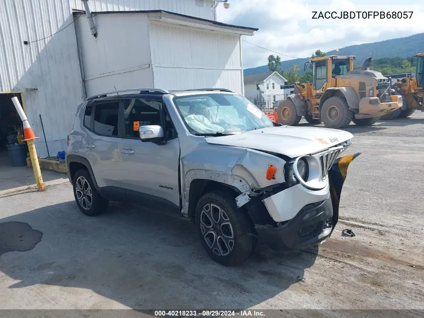 2015 Jeep Renegade Limited VIN: ZACCJBDT0FPB68057 Lot: 40218233