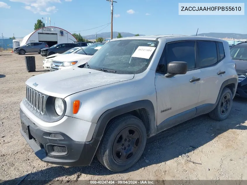 2015 Jeep Renegade Sport VIN: ZACCJAAH0FPB55610 Lot: 40247404