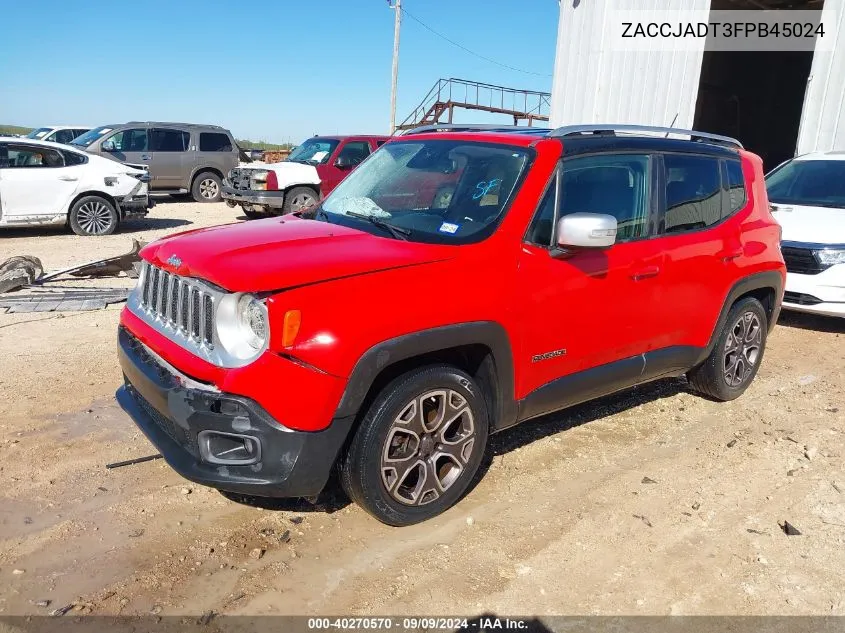 ZACCJADT3FPB45024 2015 Jeep Renegade Limited