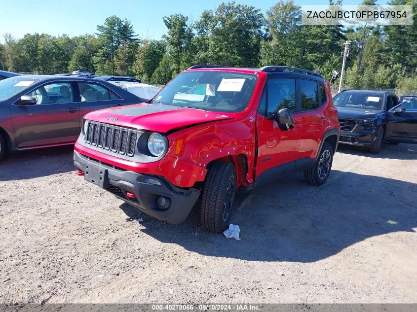 2015 Jeep Renegade Trailhawk VIN: ZACCJBCT0FPB67954 Lot: 40278066