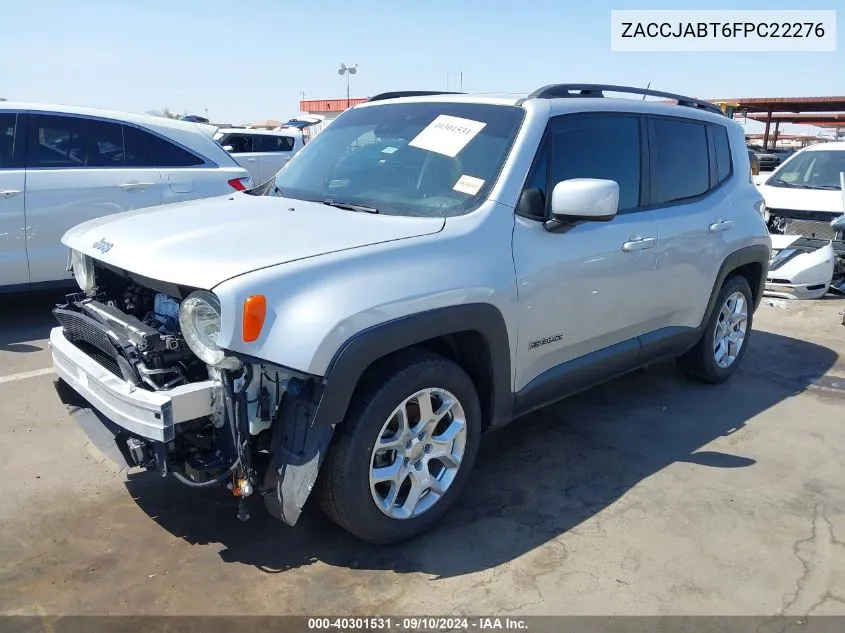 2015 Jeep Renegade Latitude VIN: ZACCJABT6FPC22276 Lot: 40301531