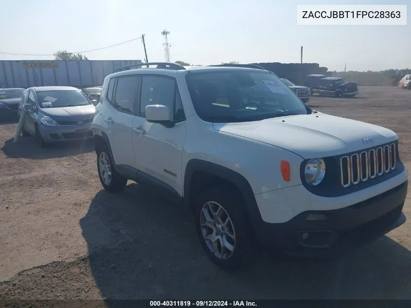 2015 Jeep Renegade Latitude VIN: ZACCJBBT1FPC28363 Lot: 40311819