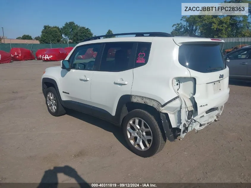 2015 Jeep Renegade Latitude VIN: ZACCJBBT1FPC28363 Lot: 40311819