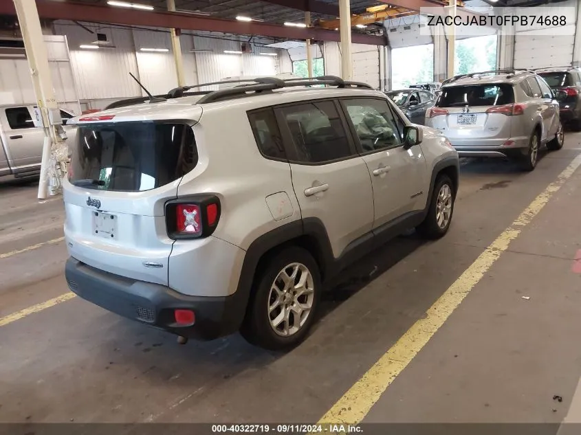 2015 Jeep Renegade Latitude VIN: ZACCJABT0FPB74688 Lot: 40322719