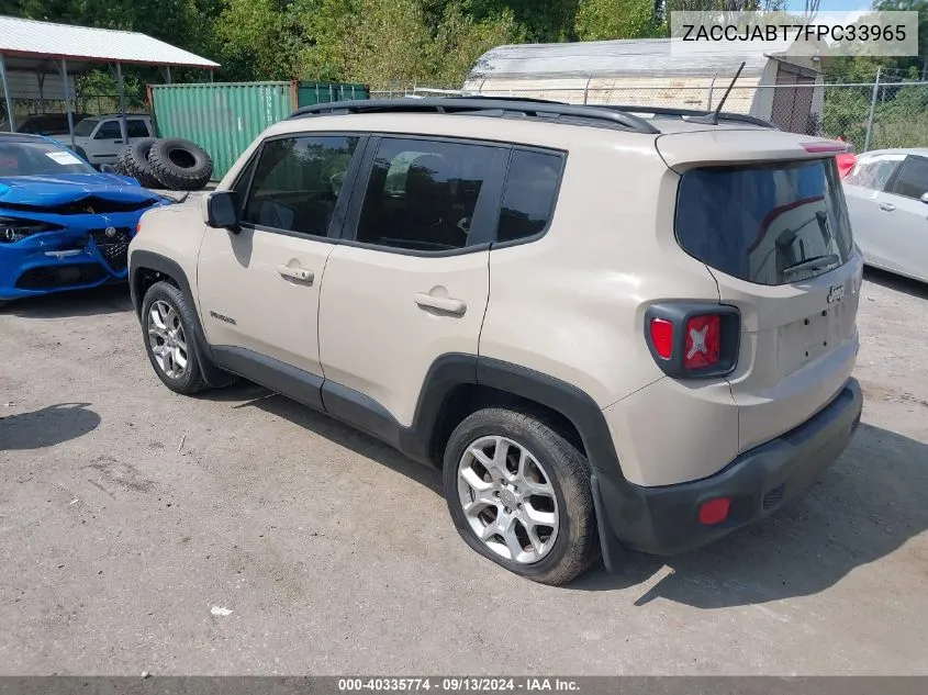 2015 Jeep Renegade Latitude VIN: ZACCJABT7FPC33965 Lot: 40335774