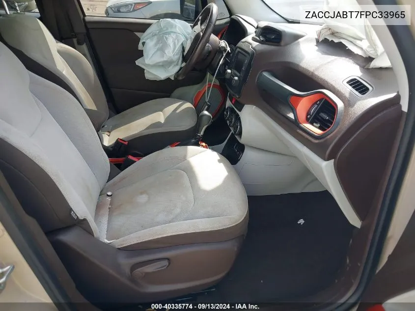 2015 Jeep Renegade Latitude VIN: ZACCJABT7FPC33965 Lot: 40335774