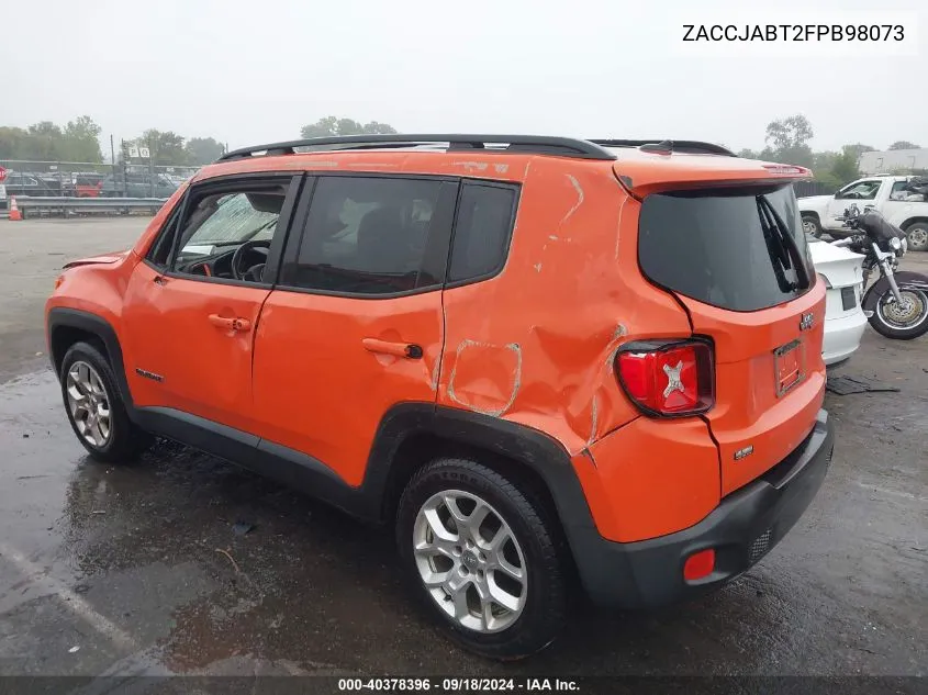 2015 Jeep Renegade Latitude VIN: ZACCJABT2FPB98073 Lot: 40378396