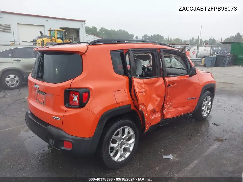 2015 Jeep Renegade Latitude VIN: ZACCJABT2FPB98073 Lot: 40378396