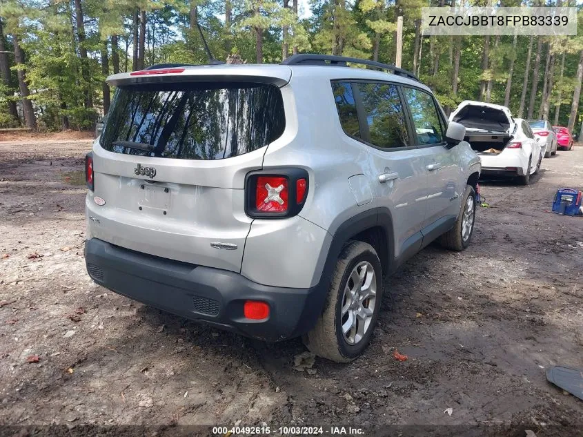 2015 Jeep Renegade Latitude VIN: ZACCJBBT8FPB83339 Lot: 40492615