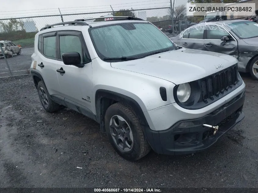 2015 Jeep Renegade Sport VIN: ZACCJBAH8FPC38482 Lot: 40568687