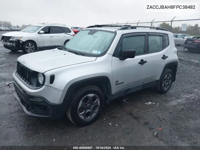 2015 Jeep Renegade Sport VIN: ZACCJBAH8FPC38482 Lot: 40568687