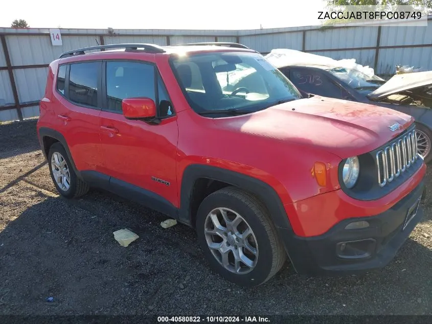 2015 Jeep Renegade Latitude VIN: ZACCJABT8FPC08749 Lot: 40580822