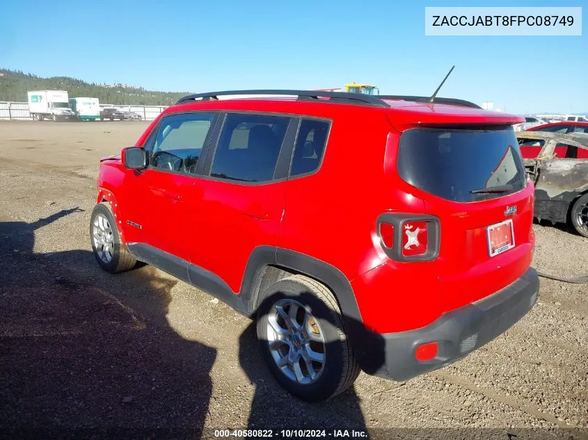 2015 Jeep Renegade Latitude VIN: ZACCJABT8FPC08749 Lot: 40580822