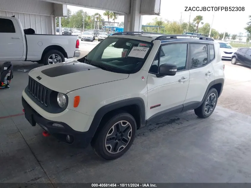 2015 Jeep Renegade Trailhawk VIN: ZACCJBCT0FPB52308 Lot: 40581454