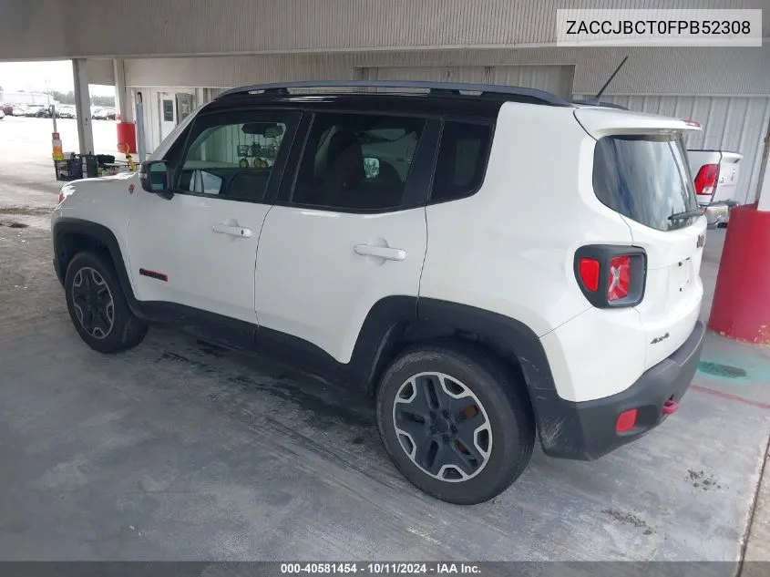 2015 Jeep Renegade Trailhawk VIN: ZACCJBCT0FPB52308 Lot: 40581454