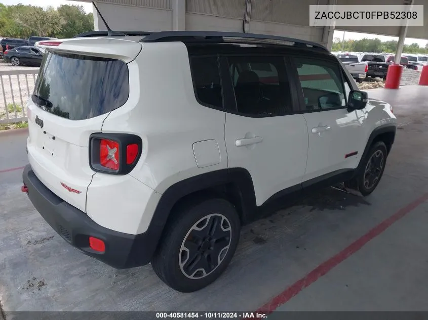 2015 Jeep Renegade Trailhawk VIN: ZACCJBCT0FPB52308 Lot: 40581454