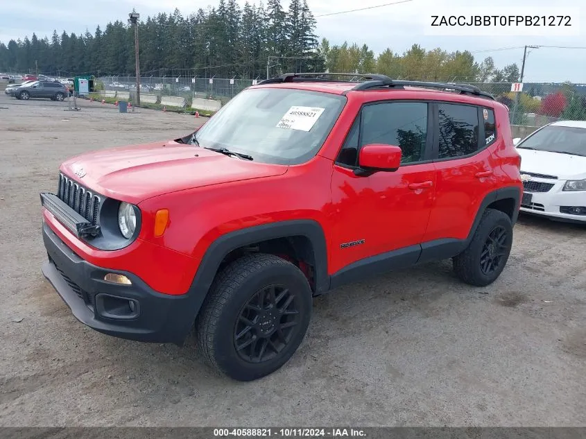 2015 Jeep Renegade Latitude VIN: ZACCJBBT0FPB21272 Lot: 40588821