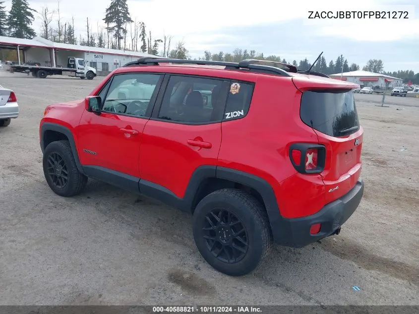 2015 Jeep Renegade Latitude VIN: ZACCJBBT0FPB21272 Lot: 40588821